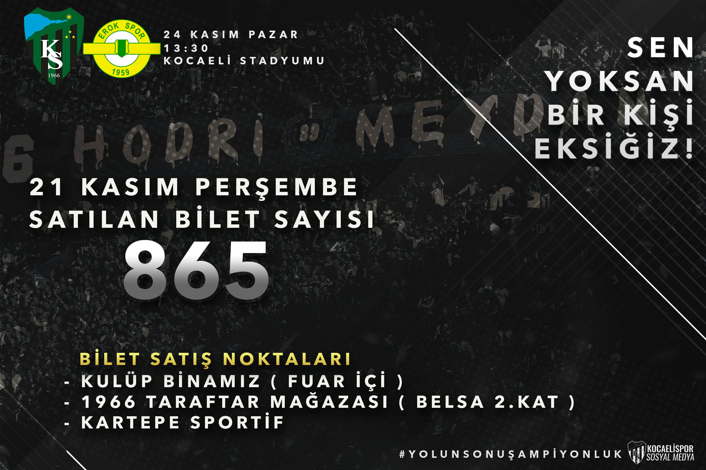 21 Kasım Perşembe Satılan Bilet Sayısı
