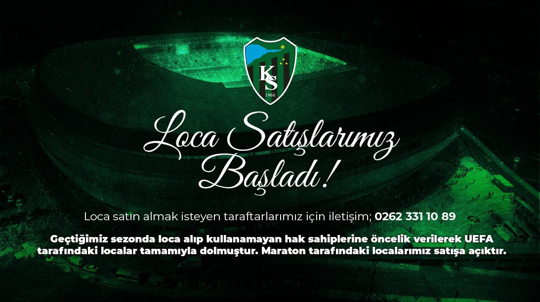 Loca satışlarımız başladı!